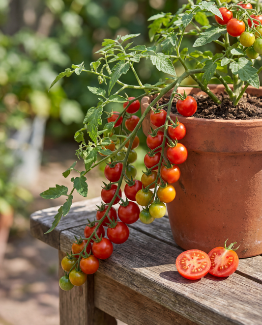 Kirsebærtomat Tomfall Hanging (Solanum lycopersicum) – etårigt grønsagsfrø fra SeedsChoice