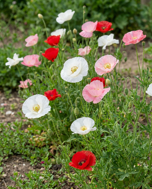 Nasiona maku Mother Of Pearl (Papaver rhoeas) – roczne kwiaty od SeedsChoice