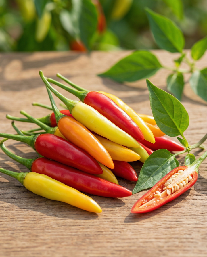 Sementes de Mix de Pimenta Rawit (Capsicum frutescens) – hortícola anual