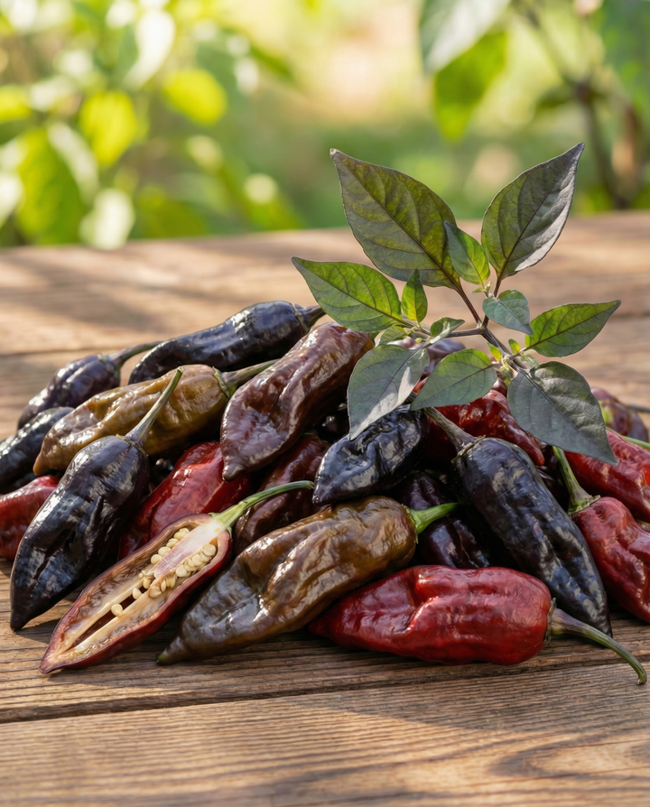 Żrieragħ tal-bżar iswed Dorset Naga (Capsicum chinense) – ħxejjex annwali
