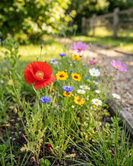 Mélange de fleurs sauvages de bord de route graines annuel 25m2 couverture