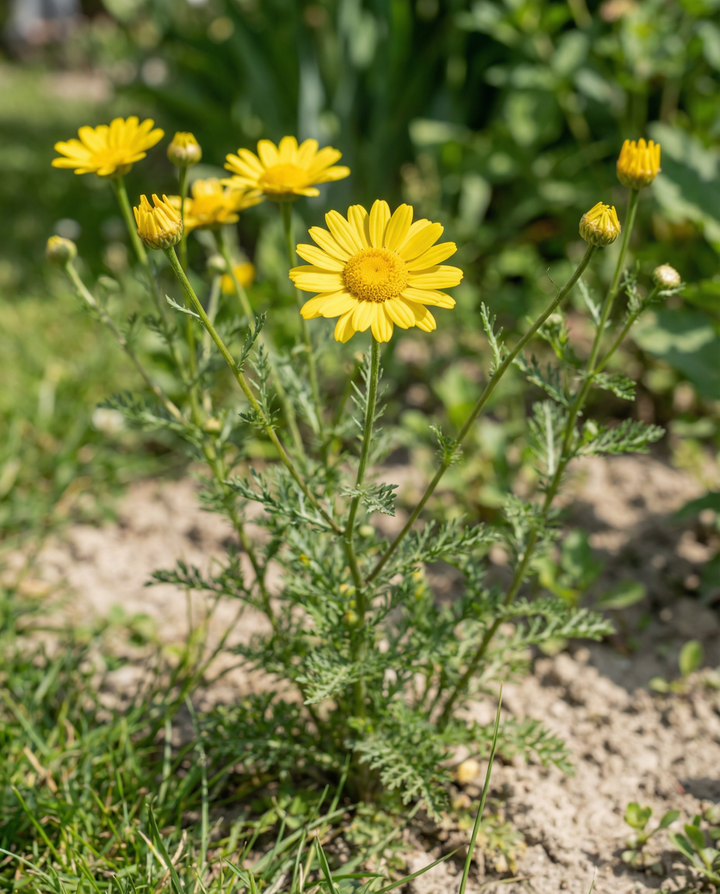 Graines de camomille jaune (Anthemis tinctoria) – fleur bisannuelle
